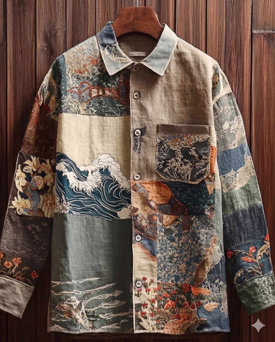 Aegean Patchwave Oriental Luxury Designer Shirt